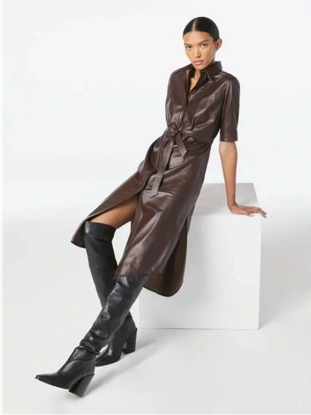 FRAME • Le Mulholland Over The Knee Boot black nappa leather OTK high heel tall